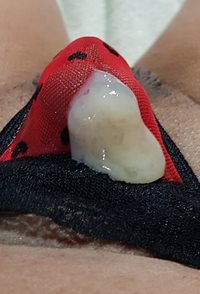 My Clitty Cream As It Pushes Its Way Through The Panty!