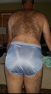 Blue nylon panties