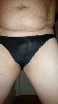 Love how silky panties feel on my cock