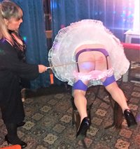 Spanked by Mistress Mandy at a Spanking Party in Whitby.