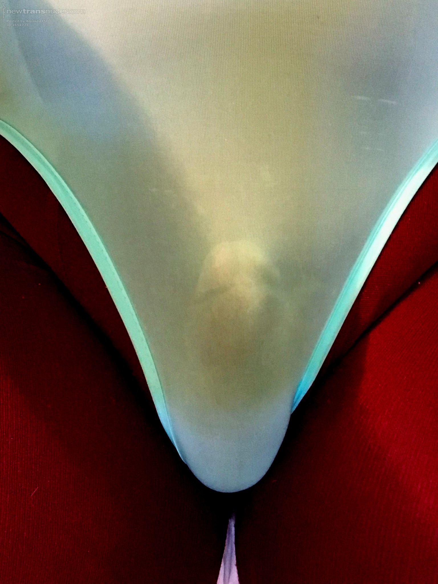 Showing bulge thru leotard