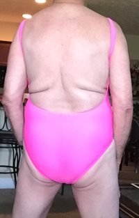 In the swim, in the pink, in the new swimsuit.