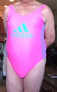 In the swim, in the pink, in the new swimsuit.