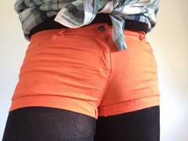 Orange slut shorts :-)