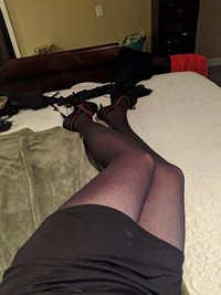 Lbd and lingerie underneath