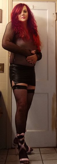 Slutty heels, fishnets, and a tiny skirt my favorite things