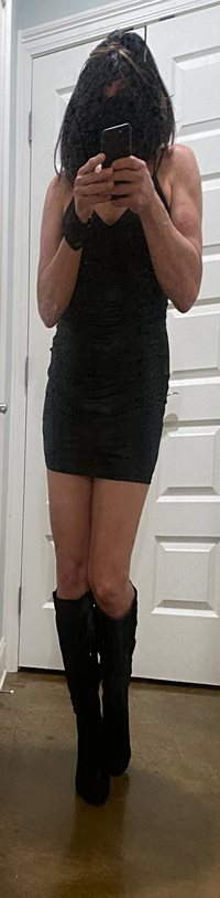 Tryng on outfits for a fun night out