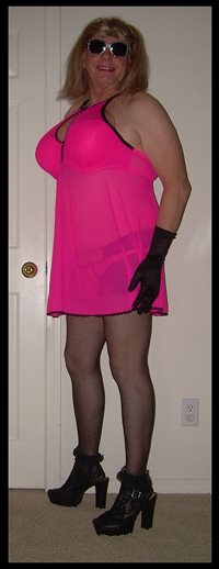 Sexy Pink and Black Outfit