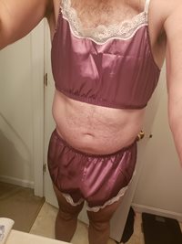 my new satin short set  would love to wear it with another cd.
