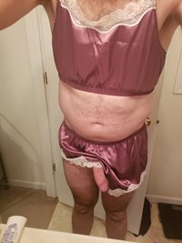 my new satin short set  would love to wear it with another cd. Got so excit...