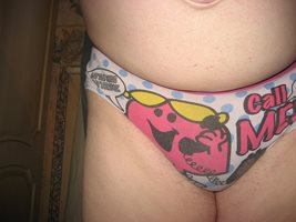 My little miss chatterbox panties worn 28th Feb 2021.