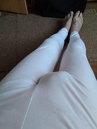 white legging bulge