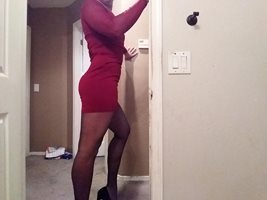 Wearing new dress