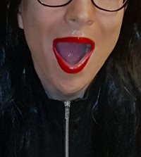 Doesn't this sissy gurl look good having a mouthful of her own cum?