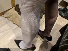 Trying out some new 4" heels and some new stockings. Which looks better, th...