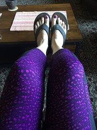 New leggings match my toes!