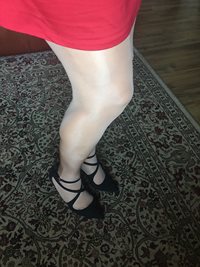 My Nine West heels with pantyhose...