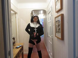 Debbie the slut cannot get over how sexy she looks as a nun been meaning to...