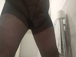 Love the feeling of nylon against my cock x