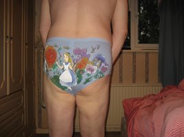 rear of new Alice panties first worn 2nd   Sept 2021