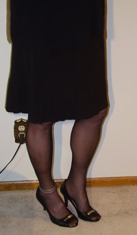 Black Dress, Hose and Heels