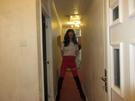 Come on boy come and put your hand up my red skirt I promise it will not bi...