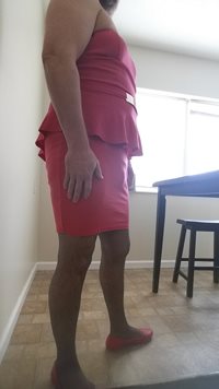 Who wants to join me? Trying on a pink tube dress. Wishing I had someone to...