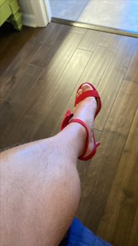 Does anyone like my new red heels?