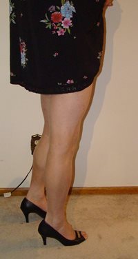 New Top, nude hose and heels