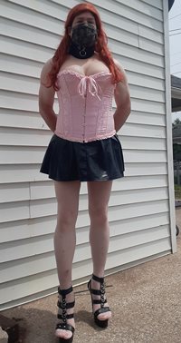 sissy in pink posing outside today may 18th 2022