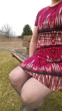 Hanging out at Petros Lake Park in a cute little dress that one of my ex-gi...