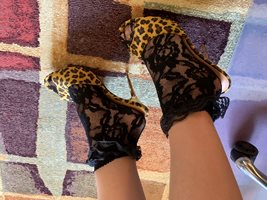 A close up of my heels & feet