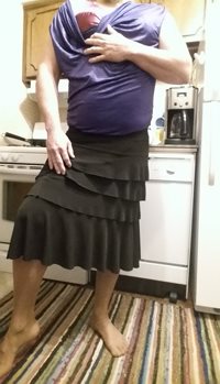 My little black skirt before I cut it off above the knees