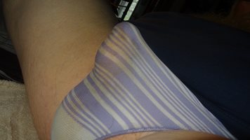 Purple Stripe Thong