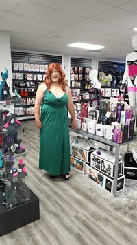 I had to go out and show off my new dress. The salesperson took the photo f...