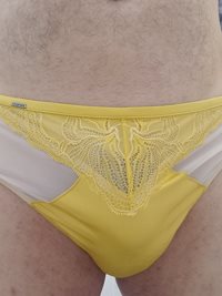Bright new yellow panties for work today, I hope you like them  