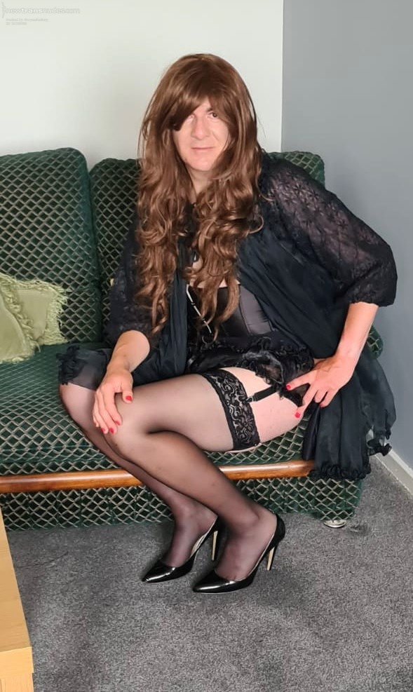 Dressed in black to tease and please! Xx