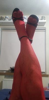 Love my heels and hold ups