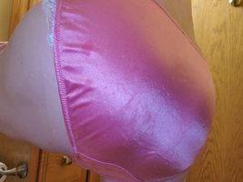 Today's panties  - bubblegum pink satin