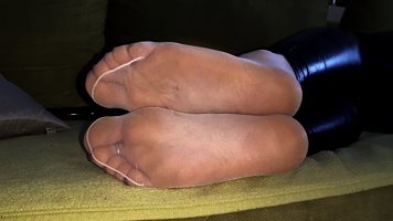 white nylon feet