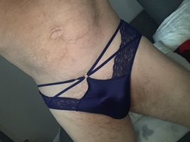 My clitty in new satin VS panties!!