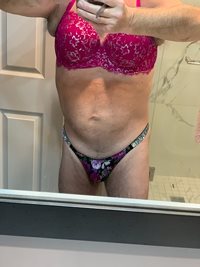 I’m not matching but I sure love the sexy feel!  Satin VS panties feel sooo...