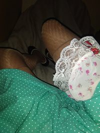 My sissiest directoire knickers and diamond pattern nylons.