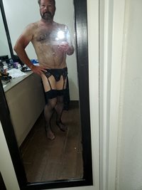 My sheer black outfit.