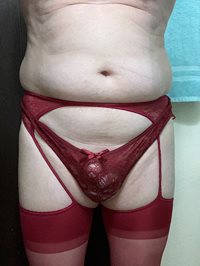 May 17, 2023. Just me trying on some lingerie. I love suspender stockings. ...