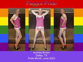 Faggot Andrew Brown Celebrates Pride Month