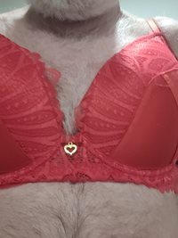 New red bra and panties