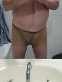 Old cock in first time pantyhose