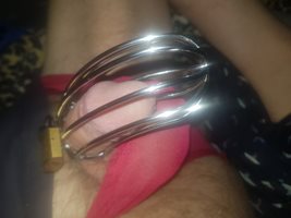 Caged virgin cock, any takers for the keys xx
