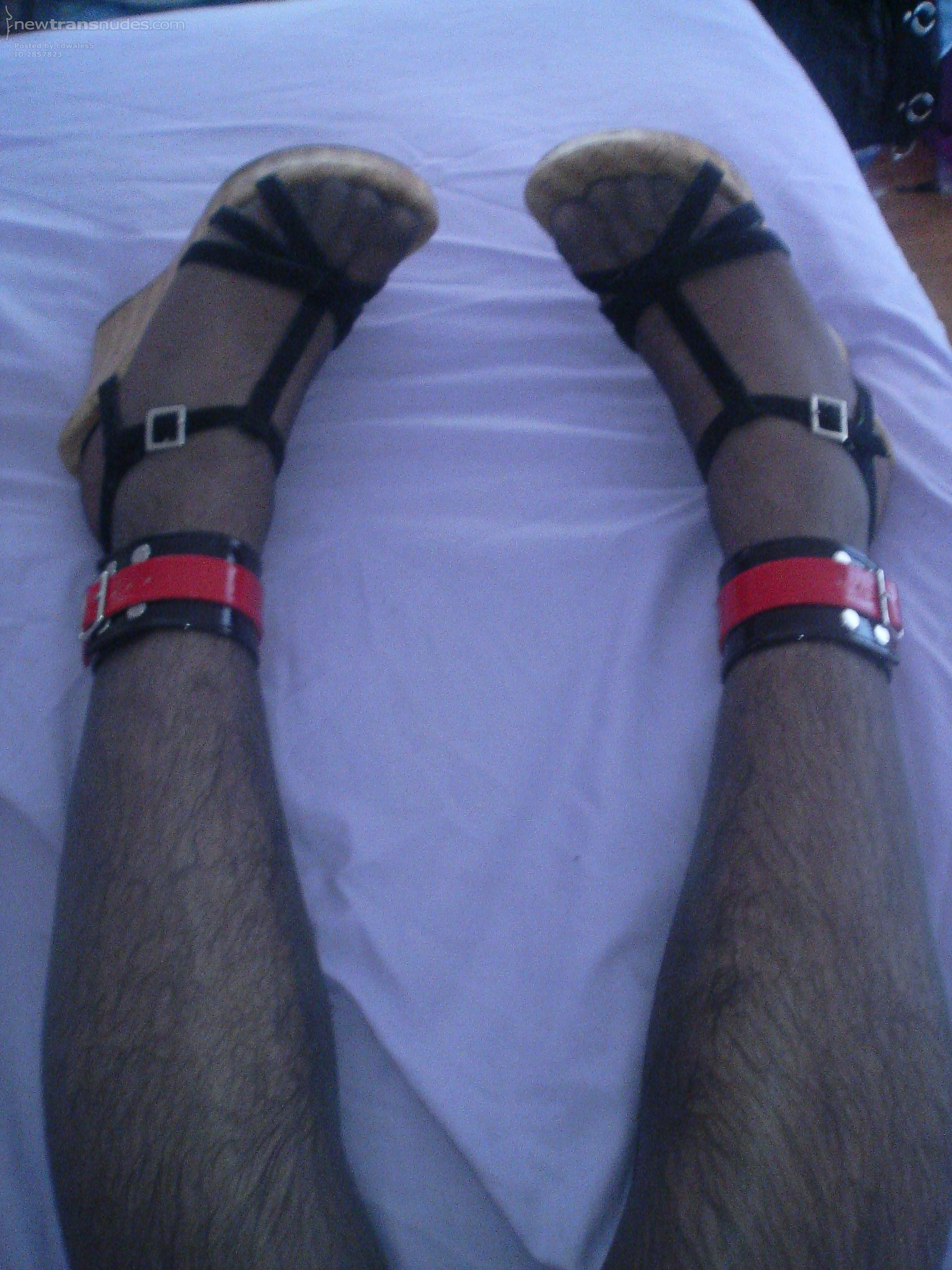 Dressed up wearing my girlfriends shoes 